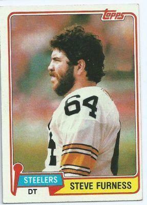 Steve Furness PITTSBURGH STEELERS Steve Furness 436 TOPPS 1981 Orange Back NFL