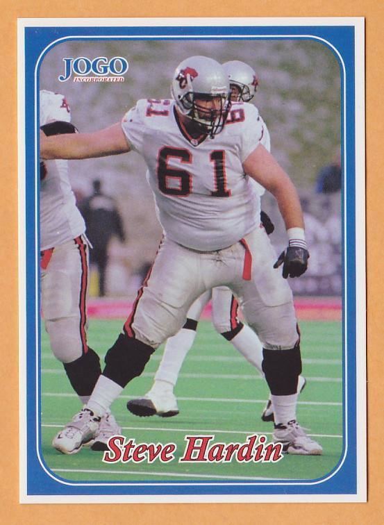 Steve Hardin (Canadian football) Steve Hardin CFL card 2003 Jogo 112 BC Lions Oregon Ducks