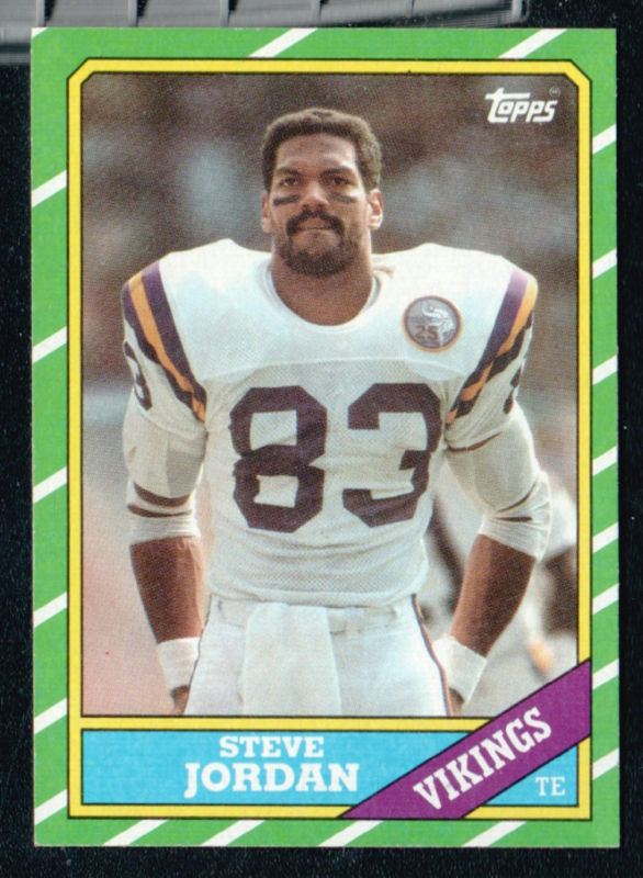Steve Jordan (American football) SteveJordan1986Topps298RookieCardMinnesotaVikingsjpg
