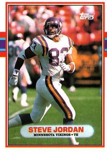 Steve Jordan (American football) MINNESOTA VIKINGS Steve Jordan 81 TOPPS 1989 NFL
