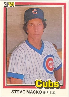 Steve Macko Wrigley Wax 1981 Donruss Steve Macko