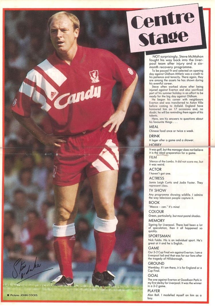 Steve McMahon Liverpool career stats for Steve McMahon LFChistory Stats galore