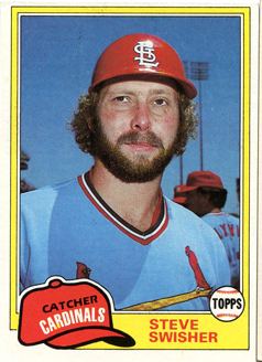 Steve Swisher Topps 1981 Baseball Card Steve Swisher St Louis Cardinals