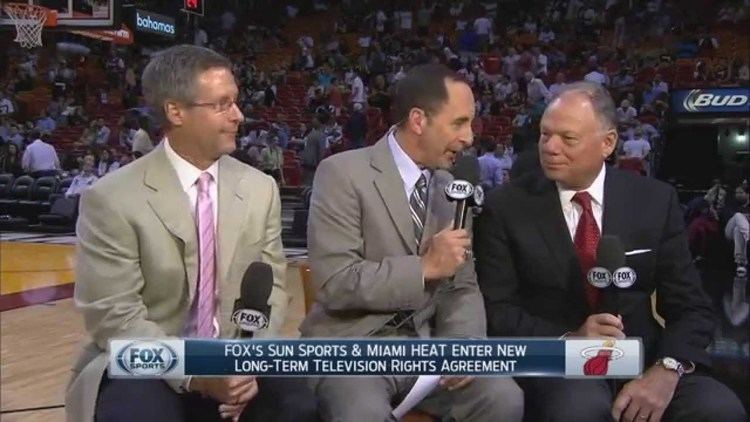 Steve Tello Steve Tello Eric Woolworth announce FOXs Sun Sports Miami HEAT TV