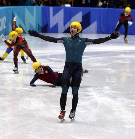 Steven Bradbury Steven Bradbury wins the speed skating Gold medal after the rest of