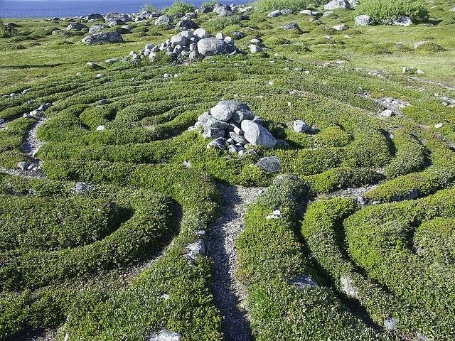 Stone labyrinths of Bolshoi Zayatsky Island One of the neolithic stone labyrinths on Bolshoi Zayatsky Island