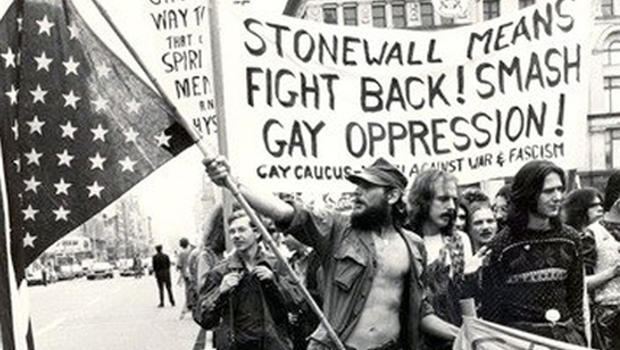 Stonewall & Riot: The Ultimate Orgasm movie scenes Gay activists protest after the Stonewall Rebellion Source Leonard Fink CBS News
