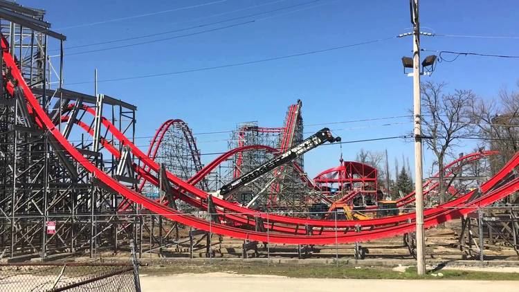 Storm Chaser (roller coaster) Kentucky Kingdoms new quotStorm Chaserquot roller coaster first pass