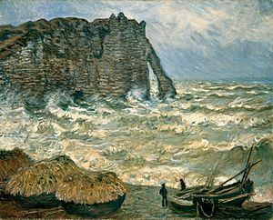 Stormy Sea in Étretat httpsuploadwikimediaorgwikipediacommonsthu