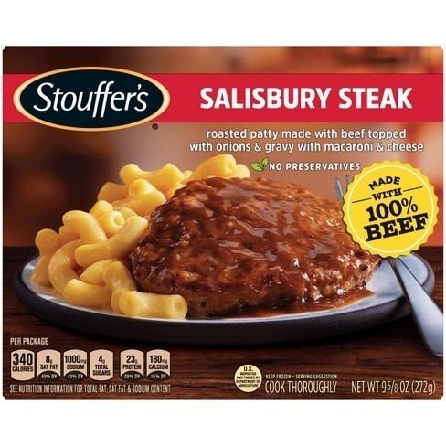 Stouffer's Frozen Homestyle Classics Frozen Salisbury Steak With Macaroni  And Cheese - 9.625oz : Target