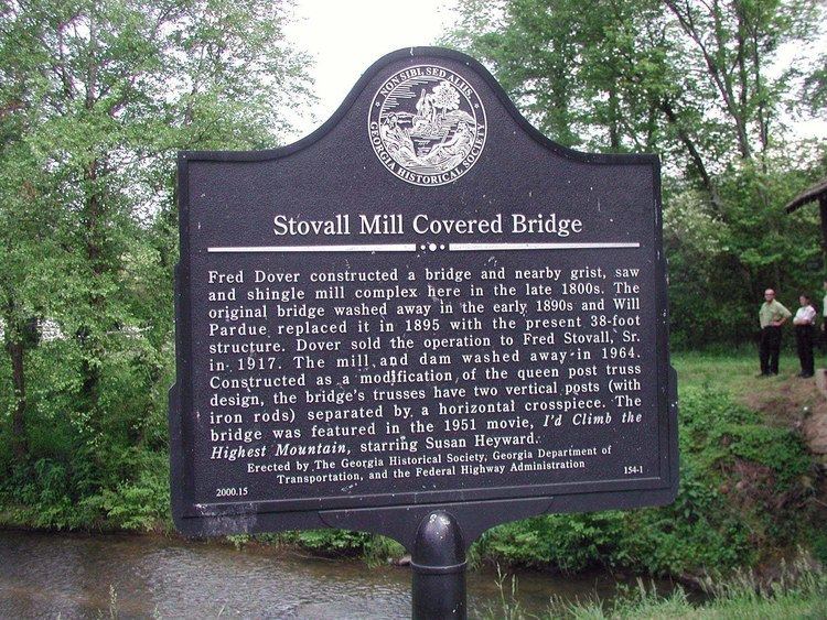 Stovall Mill Covered Bridge Stovall Mill Covered Bridge Marker Historic Markers Across Georgia