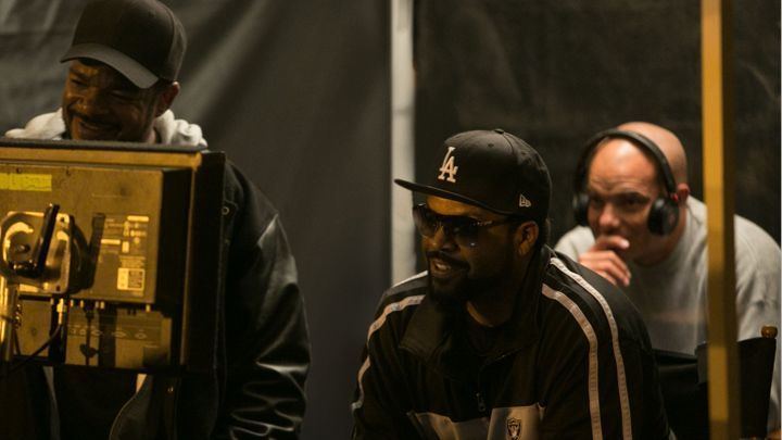 Straight (2009 film) movie scenes Director F Gary Gray and Ice Cube on set of Straight Outta Compton Jaimie Trueblood
