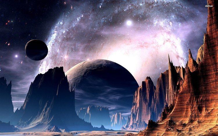 Strange Planet Moonlit Bay On A Strange Planet WallDevil
