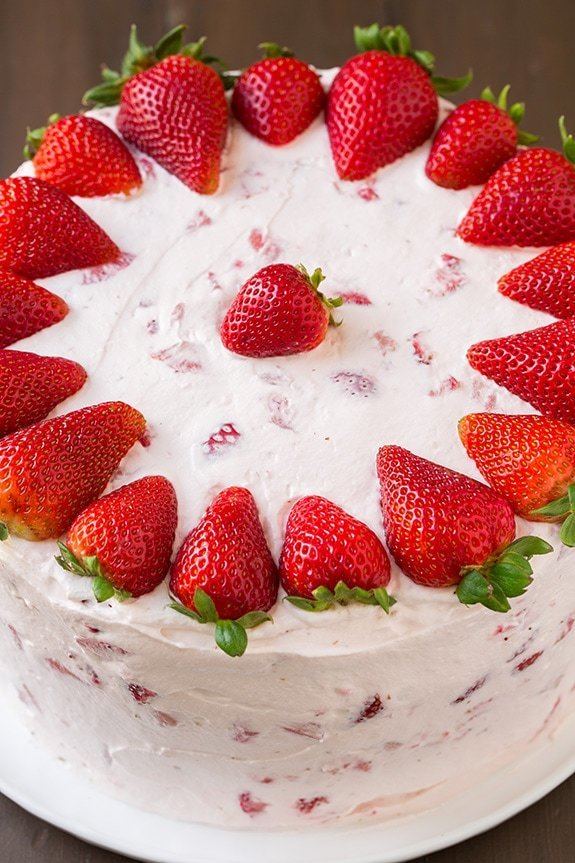 Strawberry cake Fresh Strawberry Cake Cooking Classy