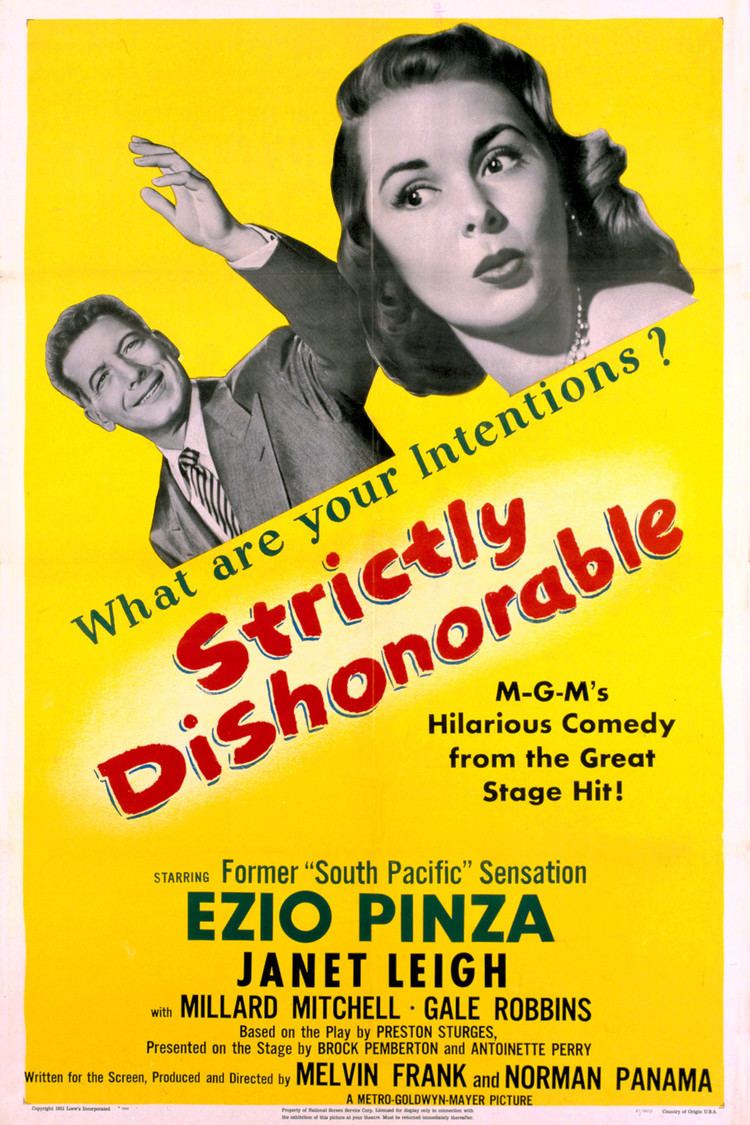 Strictly Dishonorable (1951 film) wwwgstaticcomtvthumbmovieposters50571p50571