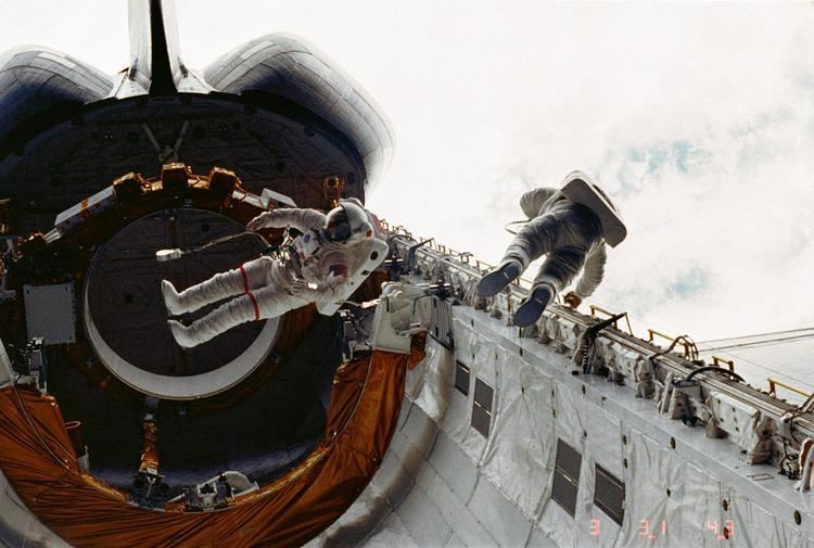 STS-6 Spacewalk During Maiden Voyage of Shuttle Challenger NASA