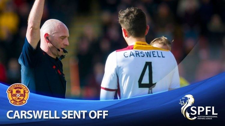 Stuart Carswell Stuart Carswell sent off for Motherwell YouTube