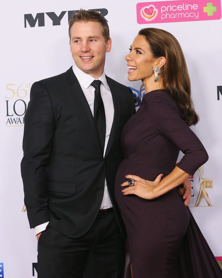 Stuart Webb A pregnant Kate Ritchie looked radiant with her husband