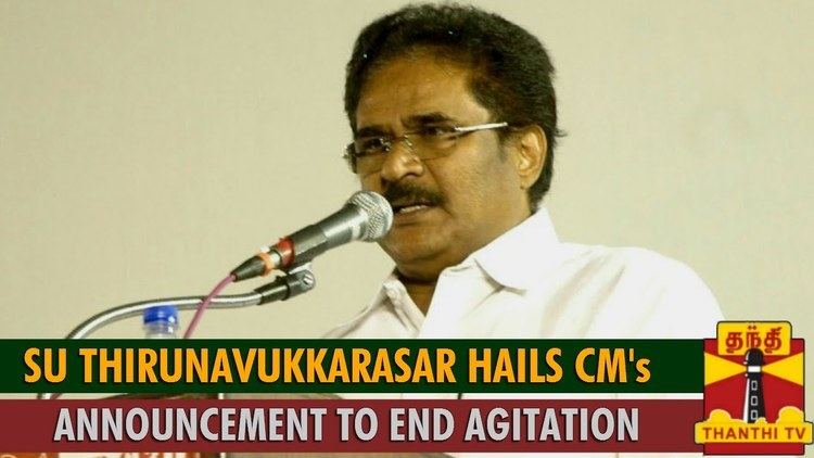 Su. Thirunavukkarasar Su Thirunavukkarasar Hails Jayalalithaas Announcement to End
