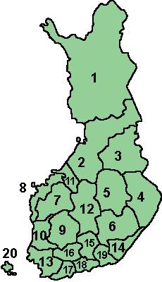 Sub-regions of Finland