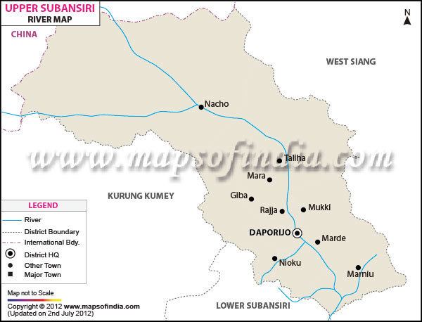 Subansiri River Upper Subansiri River Map