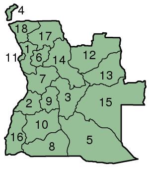 Subdivisions of Angola