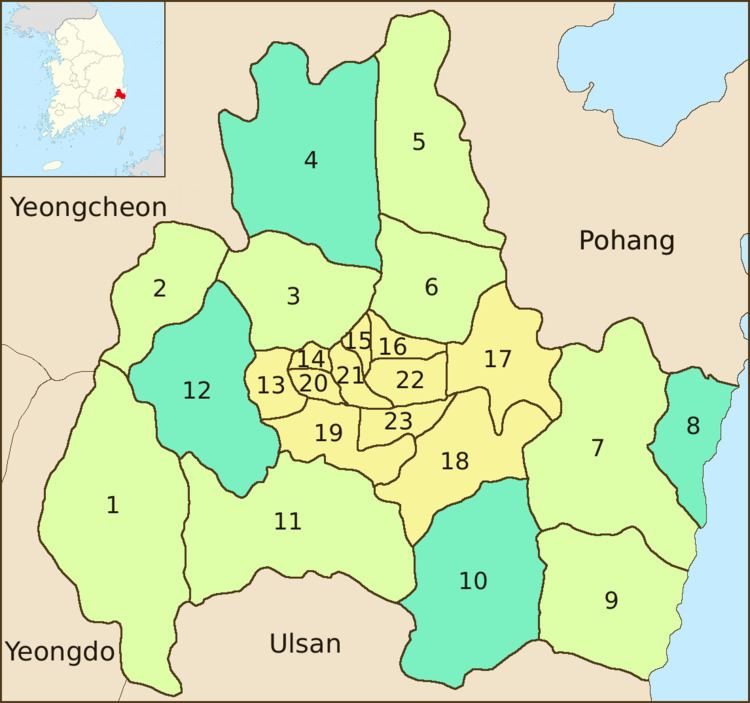 Subdivisions of Gyeongju