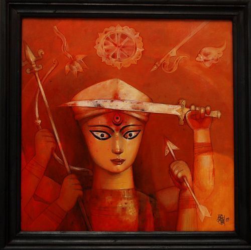 Subrata Chowdhury Durga 2 Subrata Chowdhury Acrylic 245 x 245 Art