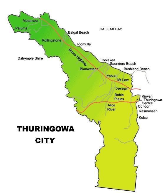 Suburbs of Thuringowa City