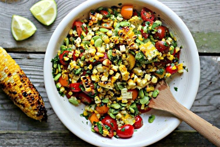 Succotash Summer Succotash with Grilled Corn The Gourmet RD