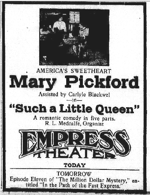 Such a Little Queen (1914 film) movie poster