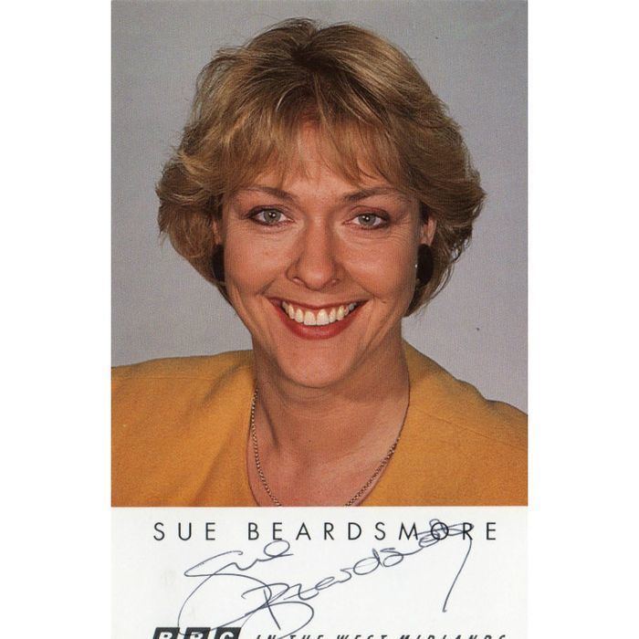 Sue Beardsmore Cast card BBC in the West Midlands Sue Beardsmore Handsigned