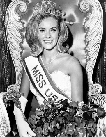 Sue Downey Sue Downey Miss USA 1965 of Columbus Ohio poses immediately