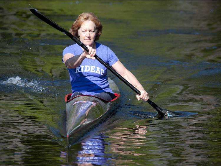 Sue Holloway Olympian Sue Holloway feels at home paddling on the Rideau River