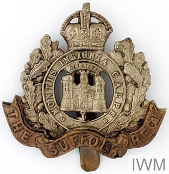 Suffolk Regiment badge headdress British Suffolk Regiment INS 5559