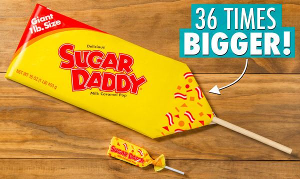 Sugar Daddy (candy) Giant 1lb Sugar Daddy Enormous milk caramel lollipop