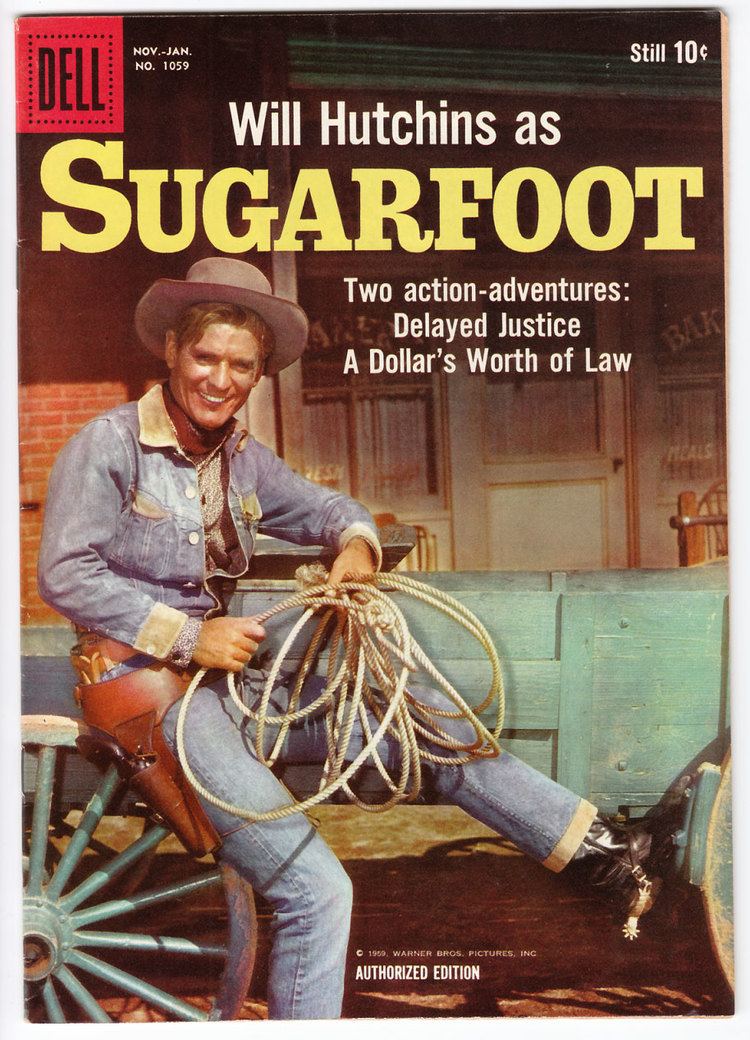 Sugarfoot SUGARFOOT 3 FOUR COLOR 1059 1960 WILL HUTCHINS Dell TV Western