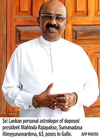 Sumanadasa Abeygunawardena Mahinda Rajapaksa39s astrologer who advised early election