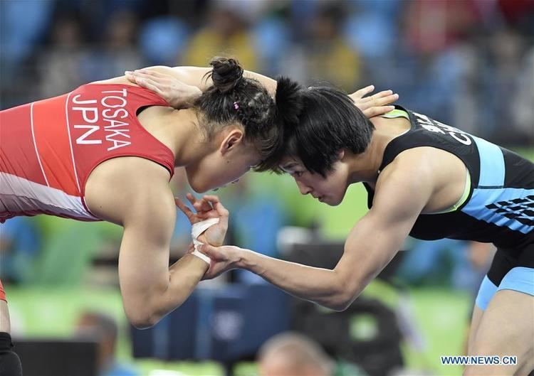 Sun Yanan Sun Yanan competes against Eri Tosaka during womens freestyle 48kg