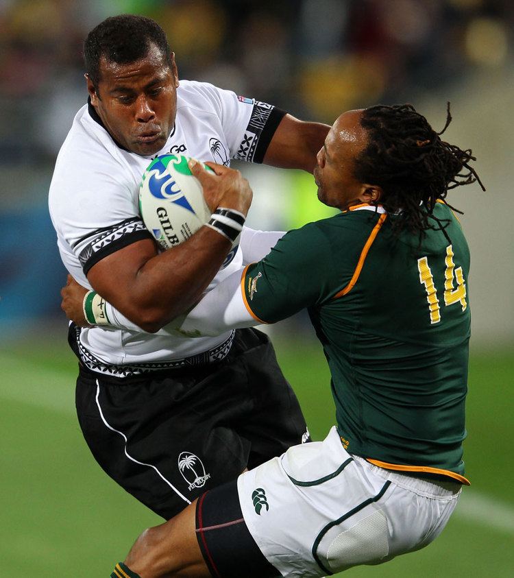 Sunia Koto Fiji39s Sunia Koto Vili fends off South Africa39s Odwa