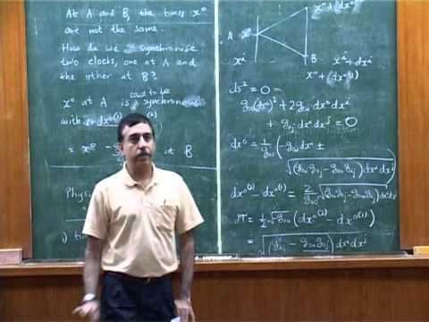 Sunil Mukhi General Relativity Lecture 09 Sunil Mukhi YouTube