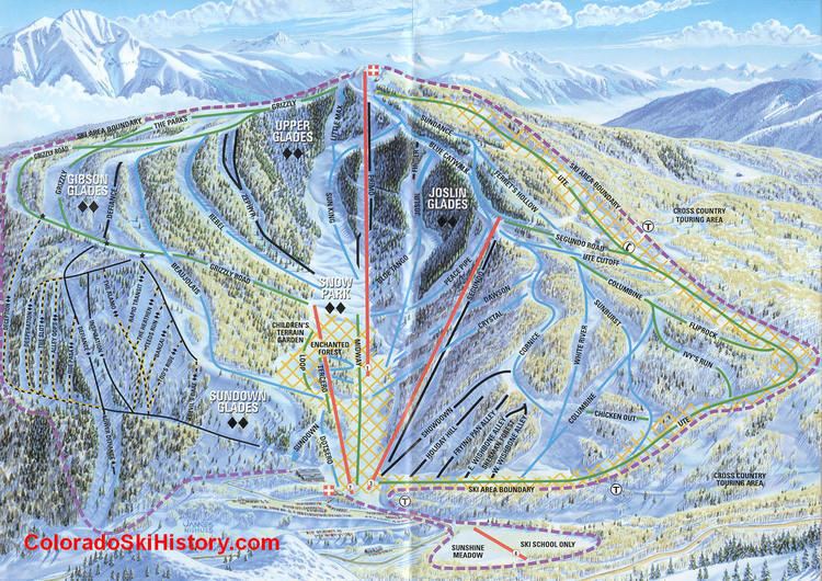 Sunlight Ski Area wwwcoloradoskihistorycomimagesmapsunlightjpg