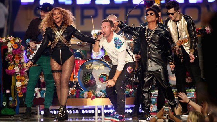 Super Bowl 50 halftime show Coldplay Beyonce Bruno Mars Rock Super Bowl 50 Halftime Show