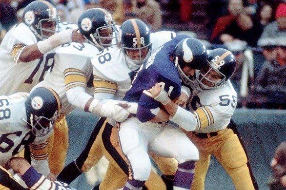 Super Bowl IX Pittsburgh Steelers defensive rout of Vikings 40 years ago in Super