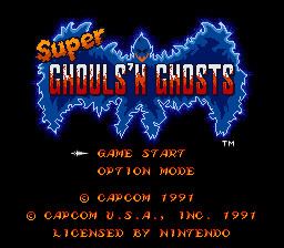 Super Ghouls 'n Ghosts Super Ghoulsn Ghosts USA ROM SNES ROMs Emuparadise