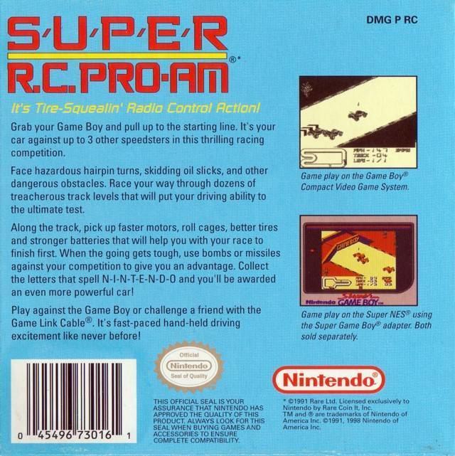 Super R.C. Pro-Am Super RC ProAm Box Shot for Game Boy GameFAQs