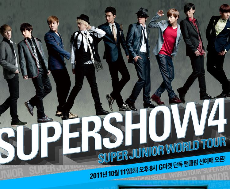 Super Show 4 Super Junior Super Show 4 20112012 World Tour promotional poster