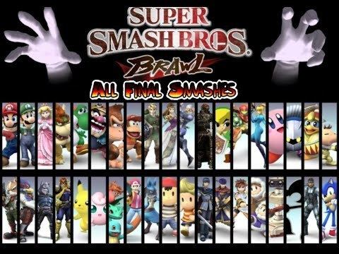 Super Smash Bros. Brawl Super Smash Bros Brawl All Final Smashes YouTube