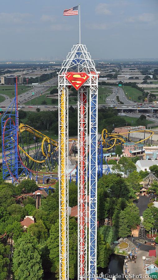 Superman: Tower of Power Superman Tower of Power Ride Guide to Six Flags over Texas