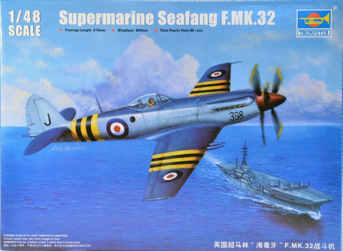 Supermarine Seafang Trumpeter 02851 148 Supermarine Seafang FMk32 Kit First Look